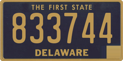 DE license plate 833744