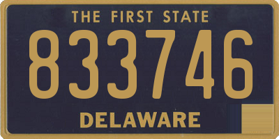 DE license plate 833746