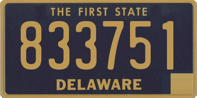 DE license plate 833751