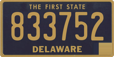 DE license plate 833752