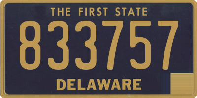 DE license plate 833757