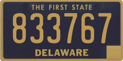 DE license plate 833767