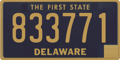 DE license plate 833771
