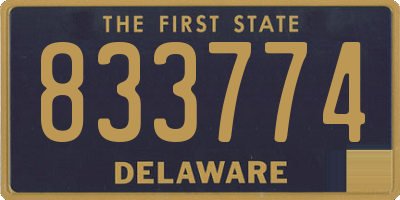 DE license plate 833774