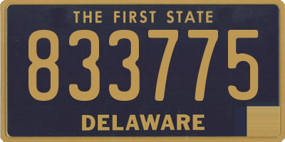 DE license plate 833775