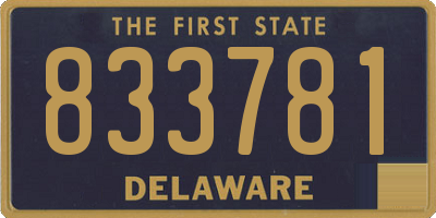 DE license plate 833781