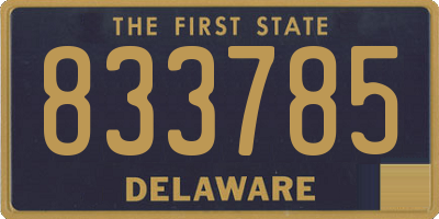 DE license plate 833785