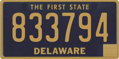 DE license plate 833794