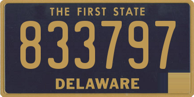 DE license plate 833797