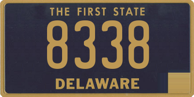 DE license plate 8338