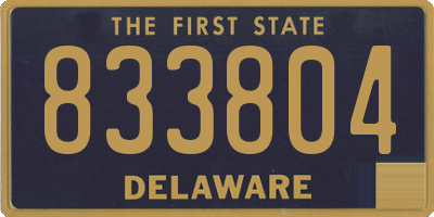 DE license plate 833804