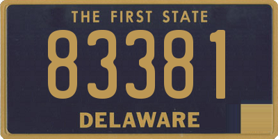 DE license plate 83381