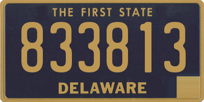 DE license plate 833813