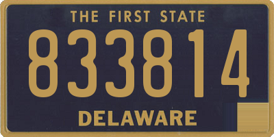 DE license plate 833814