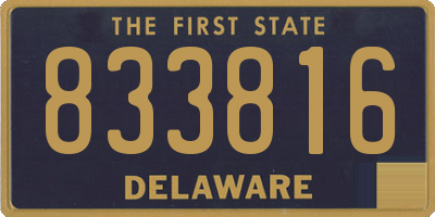 DE license plate 833816