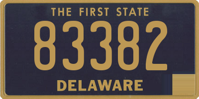 DE license plate 83382