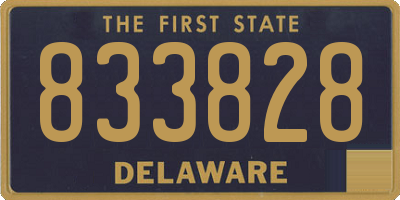 DE license plate 833828
