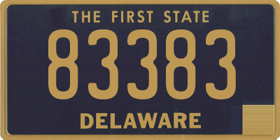 DE license plate 83383