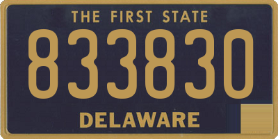 DE license plate 833830