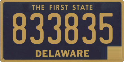 DE license plate 833835