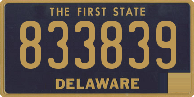 DE license plate 833839