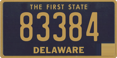 DE license plate 83384