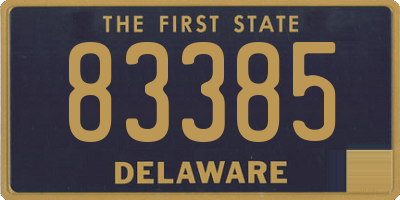 DE license plate 83385