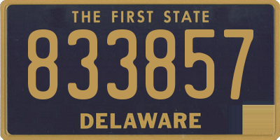 DE license plate 833857