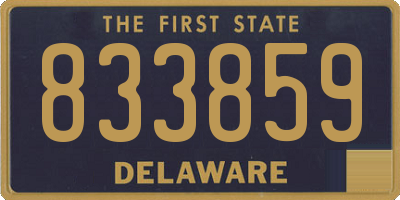 DE license plate 833859