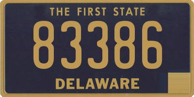 DE license plate 83386