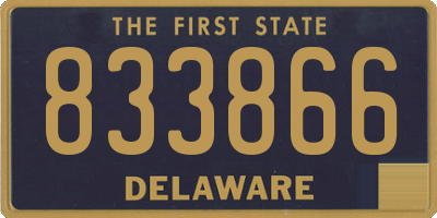 DE license plate 833866