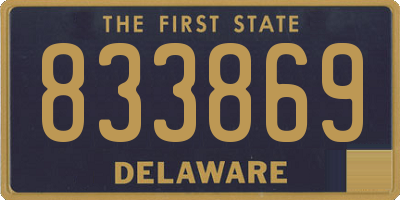 DE license plate 833869