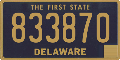 DE license plate 833870