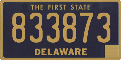 DE license plate 833873