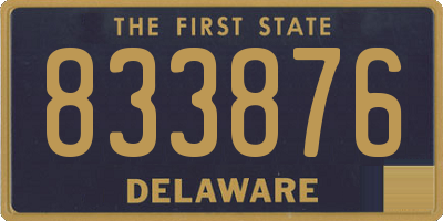DE license plate 833876