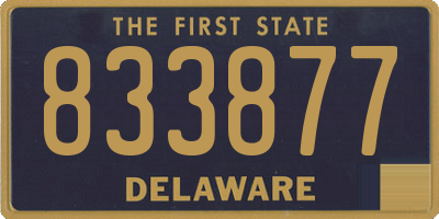 DE license plate 833877