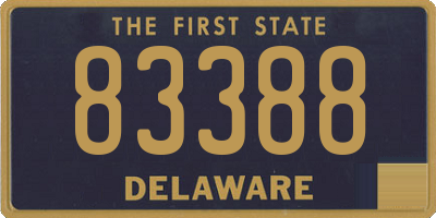 DE license plate 83388