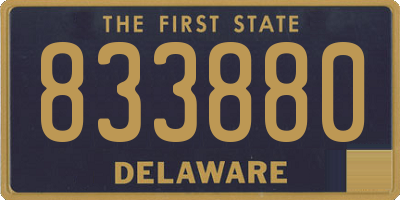 DE license plate 833880