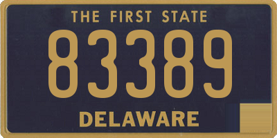 DE license plate 83389