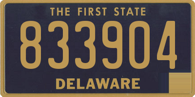 DE license plate 833904