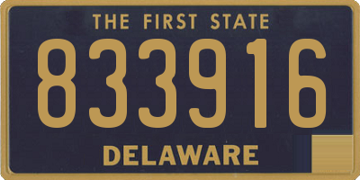 DE license plate 833916