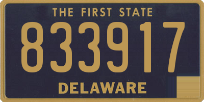 DE license plate 833917