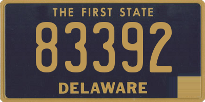 DE license plate 83392
