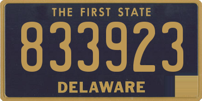 DE license plate 833923