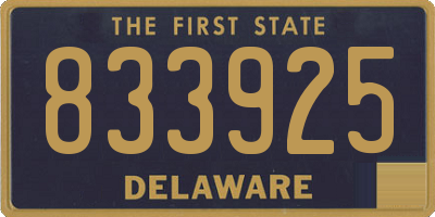 DE license plate 833925