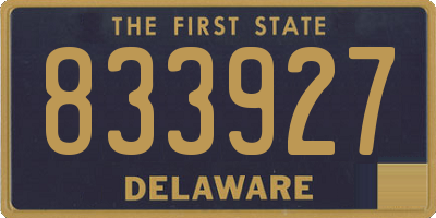 DE license plate 833927