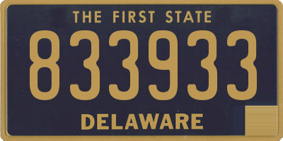 DE license plate 833933