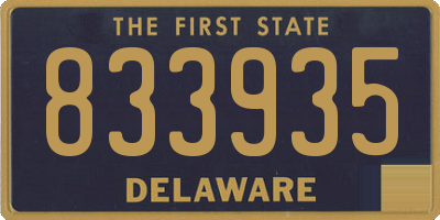DE license plate 833935