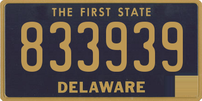 DE license plate 833939