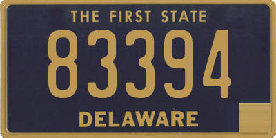 DE license plate 83394